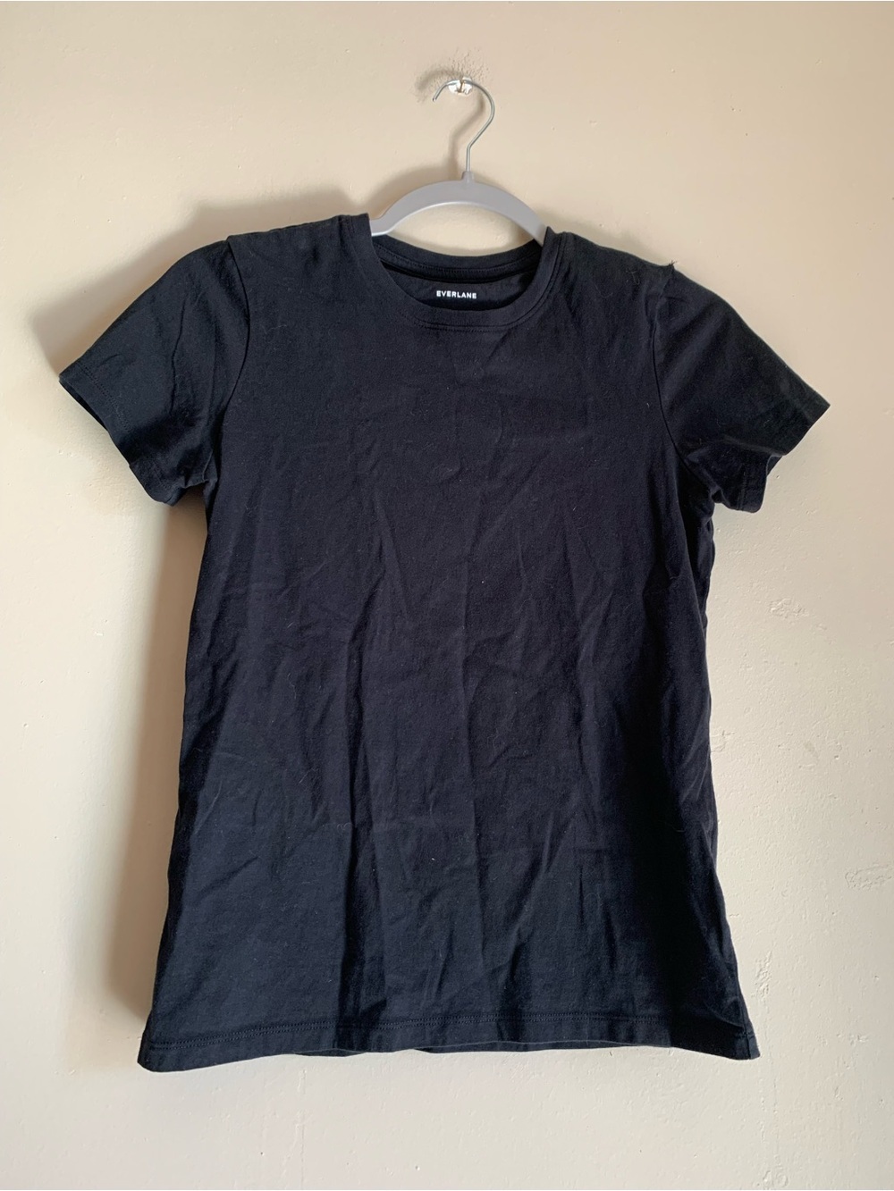 Everlane Black V-Neck Tee Women Cotton Size XS Short Sleeve Casual Top